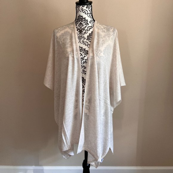 LOFT Semi Sheer Wrap Style Cardigan - Tan - XL/XXL - Picture 1 of 6